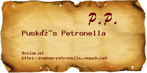 Puskás Petronella névjegykártya