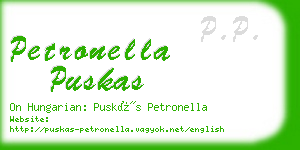 petronella puskas business card